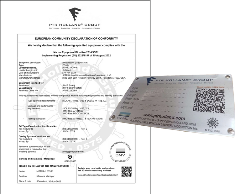 Who can make a pilot ladder?